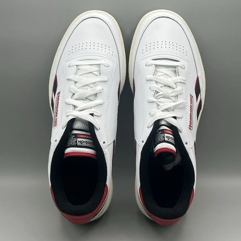Reebok Classic Club C Revenge White Red Retro Shoes - Men's Size 11 NEW - Picture 6 of 8